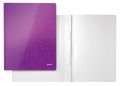 Desky s rychlovazačem WOW, purpurová, lesklé, polaminovaný karton, A4, LEITZ