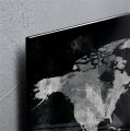 Magnetická skleněná tabule Artverum®, mapa světa, 91 x 46 x 1,5 cm, SIGEL GL270
