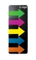 Záložky ve tvaru šipky, 5x25 lístků, 25x45 mm, SIGEL Arrows, mix barev ,balení 125 ks