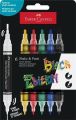 Akrylový popisovač Shake&Paint, 6 různých barev, 1,0/3,0 mm, oboustranný, FABER-CASTELL 285507