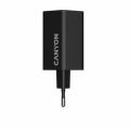 Nástěnná nabíječka Hexagon 65, černá, 1x USB-A, 2x USB-C, 65W, CANYON CND-CHAHEX65B