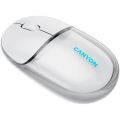 Myš OnClick 24, bílá, bezdrátová, duální připojení, optická, CANYON CNS-CMSW24W
