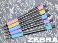 Kuličkové pero F 301, modrá, 0,24 mm, růžové tělo z nerezové oceli, ZEBRA 90707