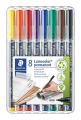 Permanentní popisovače  Lumocolor 317 M, sada 8 barev, 0,8-1 mm, STAEDTLER