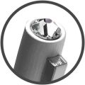 Kuličkové pero Oslo, stříbrná, bílý krystal SWAROVSKI®, 13 cm, ART CRYSTELLA® 1805XGO209