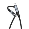 USB kabel, černá, USB-C / USB-C, 1,2 m, 100W, s displejem napájení, VERBATIM 31848