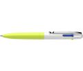 Kuličkové pero Take 4 neon, žluto-bílá, 0,5 mm, stiskací mechanismus, 4-barevné, SCHNEIDER 138125