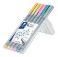 Linery Triplus 334 Pastel, sada 6 barev - pastelové, 0,3mm, STAEDTLER