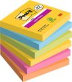 Samolepicí bloček Super Sticky Carnival, mix barev, 76 x 76 mm, 6x 90 listů, 3M POSTIT 7100259230 ,balení 540 ks
