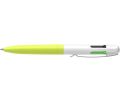 Kuličkové pero Take 4 neon, žluto-bílá, 0,5 mm, stiskací mechanismus, 4-barevné, SCHNEIDER 138125