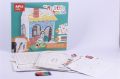 Kreativní sada Sticker & Crayon, kartonový domeček, barvitelný, APLI Kids 16716