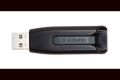 USB flash disk V3, černá-šedá, 64GB, USB 3.0, 60/12MB/sec, VERBATIM