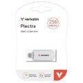 USB flash disk Plectra, bílá, 256 GB, USB-C 3.2 Gen1, VERBATIM 30230