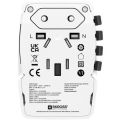Cestovní adaptér, bílá, 1x USB-A / 1x USB-C PD, 65W, kabel USB-C, SKROSS 1.302333
