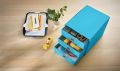 Zásuvkový box Cosy Click&Store, modrá, laminovaný karton, 3 zásuvky, LEITZ 53680061