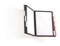 Nástěnný držák SHERPA WALL, červená - černá, 10 kapes, DURABLE 563100