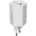 Nástěnná nabíječka Hexagon 65, bílá, 1x USB-A, 2x USB-C, 65W, CANYON CND-CHAHEX65W