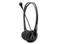 Náhlavní sluchátka Life, s mikrofonem, drátová, 3,5 mm jack, černá, EQUIP 245302