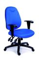Manažerská židle, textilní, černá základna, MaYAH, Energetic, modrá