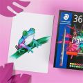 Štětcové fixy Pigment Arts, 36 barev, 1 mm, STAEDTLER 371 C36