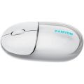Myš OnClick 24, bílá, bezdrátová, duální připojení, optická, CANYON CNS-CMSW24W