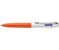 Kuličkové pero Take 4 neon, oranžovo-bílá, 0,5 mm, stiskací mechanismus, 4-barevné, SCHNEIDER 1381