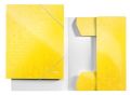 Desky s gumičkou Wow, žlutá, lesklé, 15 mm, karton, A4, LEITZ