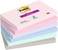 Samolepicí bloček Super Sticky Soulful, mix pastelových barev, 76 x 127 mm, 6x 90 listů, 3M POSTIT ,balení 540 ks