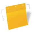 Logistická kapsa, žlutá, A5, horizontální, s drátem, 50 ks / balení, DURABLE 175204 ,balení 50 ks