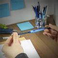 Kuličkové pero Slider Rave, modrá, 0,7mm, stiskací mechanismus, SCHNEIDER