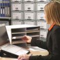 Stolní organizér BANKERS BOX SYSTEM, šedá, karton, FELLOWES 08750EU