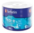 CD-R 700MB, 80min., 52x, DL Extra Protection, Verbatim, 50ks ve fólii ,balení 50 ks
