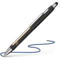 Kuličkové pero Epsilon Touch, černá-zlatá, 0,7mm, stiskací mechanismus, stylus, SCHNEIDER