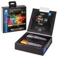 Štětcové fixy Pigment Arts, 24 barev, 1 mm, STAEDTLER 371 C24