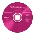 DVD-R 4,7GB, 16x, AZO, barevné, Verbatim, slim box ,balení 5 ks