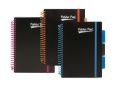 Blok Neon černý notepad, A5, mix barev, linkovaný, 100 listů, spirálová vazba, PUKKA PAD
