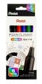 Liner Pointliner, 6 různých barev, 0,4 mm, sada, PENTEL S40-6
