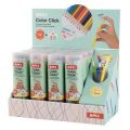 Mechanická pastelka Color Click, displej/12 ks, 12 různých barev, sada, APLI 20079