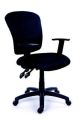 Manažerská židle, textilní, černá základna, MaYAH Active, černá