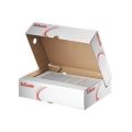 Horizontální archivační krabice, vrchní otvírání, bílá, 80 mm, A4, karton, ESSELTE