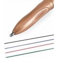 81460 Kuličkové pero Smooth, čtyři barvy, 0,37 mm, stiskací mechanismus, pudrově růžové tělo, ZEBR