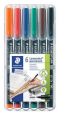 Permanentní popisovač Lumocolor 317 M, 6 barev, 1mm, OHP, STAEDTLER