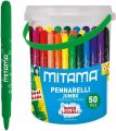 Fixy JUMBO, sada, 50 ks, omyvatelné, 5 mm, kulaté, MITAMA 62875 ,balení 50 ks