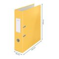 Pákový pořadač Cosy Soft Touch, matně žlutá, karton, A4, 180°, 80 mm, LEITZ