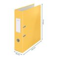 Pákový pořadač Cosy Soft Touch, matně žlutá, karton, A4, 180°, 80 mm, LEITZ
