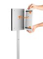 Informační stojan INFO STAND OUTDOOR, antracitově-šedá, A4, DURABLE 502057