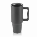Termohrnek s brčkem, šedá, 1,2 l, s rukojetí, 1605TER030