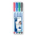 Popisovač Lumocolor 305 F, 4 barvy, sada, nepermanentní, OHP, STAEDTLER