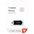 USB flash disk Plectra, černá, 64 GB, USB-C 3.2 Gen1, VERBATIM 30224
