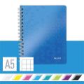 Blok na psaní Wow, metalická modrá, A5, čtverečkovaný, LEITZ